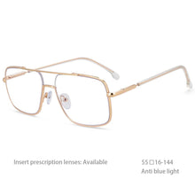 Load image into Gallery viewer, 54240 Retro Brand Design Men&#39;s Metal Frame Glasses Frame Personality Anti-Blue Light Glasses