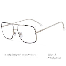 Load image into Gallery viewer, 54240 Retro Brand Design Men&#39;s Metal Frame Glasses Frame Personality Anti-Blue Light Glasses