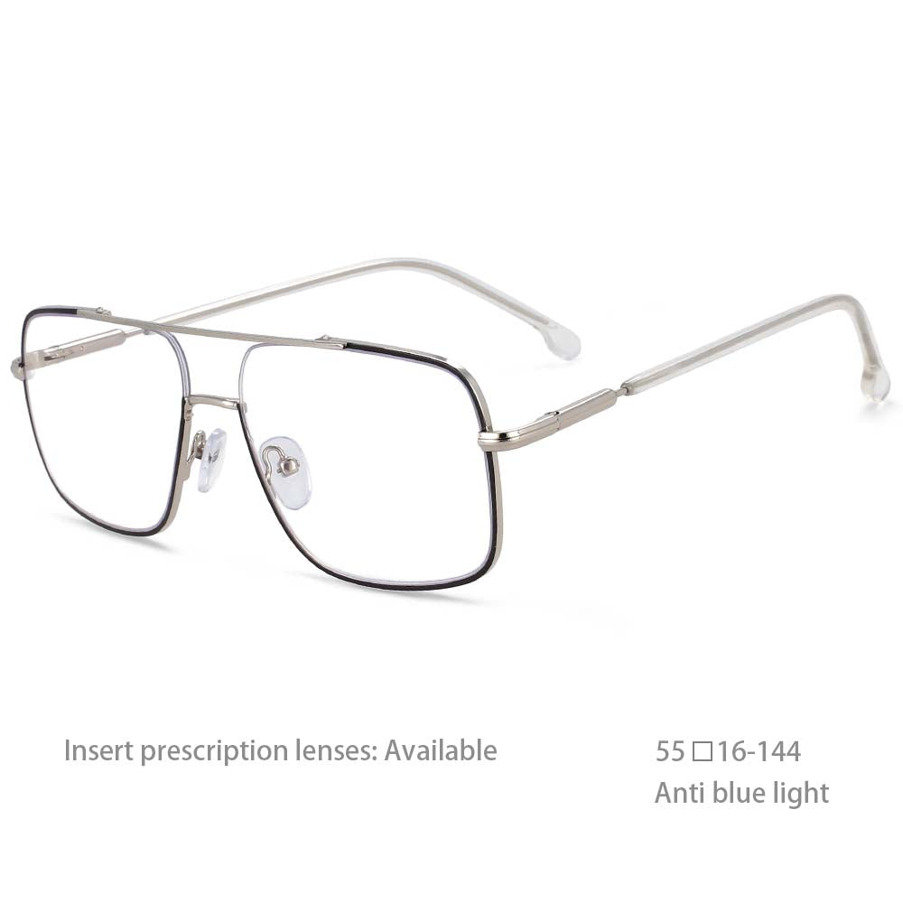 54240 Retro Brand Design Men's Metal Frame Glasses Frame Personality Anti-Blue Light Glasses