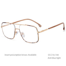 Load image into Gallery viewer, 54240 Retro Brand Design Men&#39;s Metal Frame Glasses Frame Personality Anti-Blue Light Glasses