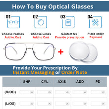 Load image into Gallery viewer, 54240 Retro Brand Design Men&#39;s Metal Frame Glasses Frame Personality Anti-Blue Light Glasses