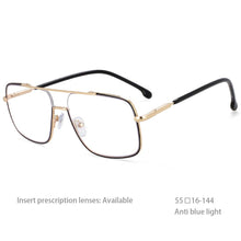 Load image into Gallery viewer, 54240 Retro Brand Design Men&#39;s Metal Frame Glasses Frame Personality Anti-Blue Light Glasses
