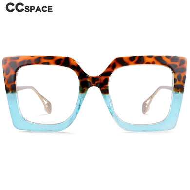 54242 Oversized Square Sunglasses Leopard Big Frame Women  Pearl Uv400 Vintage Glasses