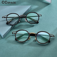 Load image into Gallery viewer, 54243 Punk Round Acetate Pure Titanium Optical Glasses Frames Men Women Retro Computer Eyeglasses