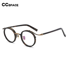 Load image into Gallery viewer, 54243 Punk Round Acetate Pure Titanium Optical Glasses Frames Men Women Retro Computer Eyeglasses
