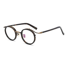 Load image into Gallery viewer, 54243 Punk Round Acetate Pure Titanium Optical Glasses Frames Men Women Retro Computer Eyeglasses