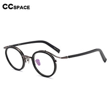 Load image into Gallery viewer, 54243 Punk Round Acetate Pure Titanium Optical Glasses Frames Men Women Retro Computer Eyeglasses