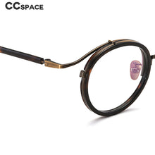 Load image into Gallery viewer, 54243 Punk Round Acetate Pure Titanium Optical Glasses Frames Men Women Retro Computer Eyeglasses