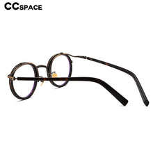Load image into Gallery viewer, 54243 Punk Round Acetate Pure Titanium Optical Glasses Frames Men Women Retro Computer Eyeglasses