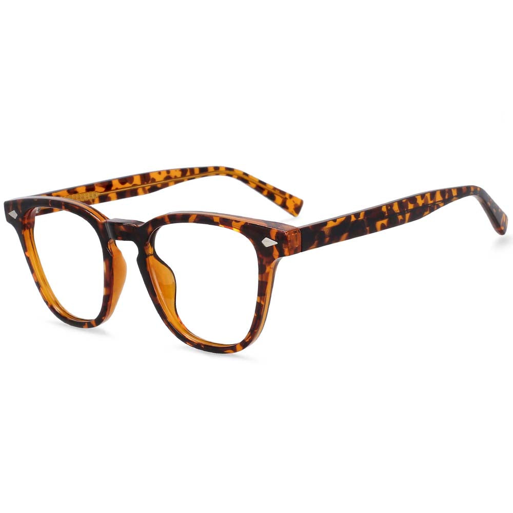 54258 TR90 Oversized Rivet Anti Blue Light Optical Glasses Frames Men Women Computer Eyeglasses