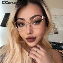 Carica l&#39;immagine nel visualizzatore di Gallery, 54259 Cat Eye Anti Blue Light Women Glasses Frames Floral Leg Plastic Titanium Computer Eyeglasses