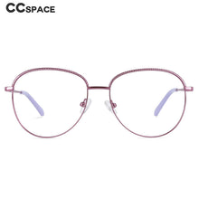 Load image into Gallery viewer, 54265 Big Frame Round Anti Blue Light Metal Optical Glasses Frames Women Computer Eyeglasses