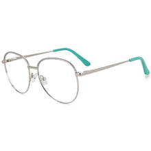 Load image into Gallery viewer, 54265 Big Frame Round Anti Blue Light Metal Optical Glasses Frames Women Computer Eyeglasses