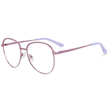 Load image into Gallery viewer, 54265 Big Frame Round Anti Blue Light Metal Optical Glasses Frames Women Computer Eyeglasses
