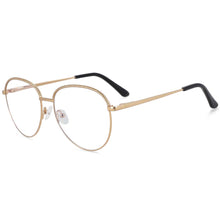 Load image into Gallery viewer, 54265 Big Frame Round Anti Blue Light Metal Optical Glasses Frames Women Computer Eyeglasses