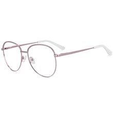Load image into Gallery viewer, 54265 Big Frame Round Anti Blue Light Metal Optical Glasses Frames Women Computer Eyeglasses