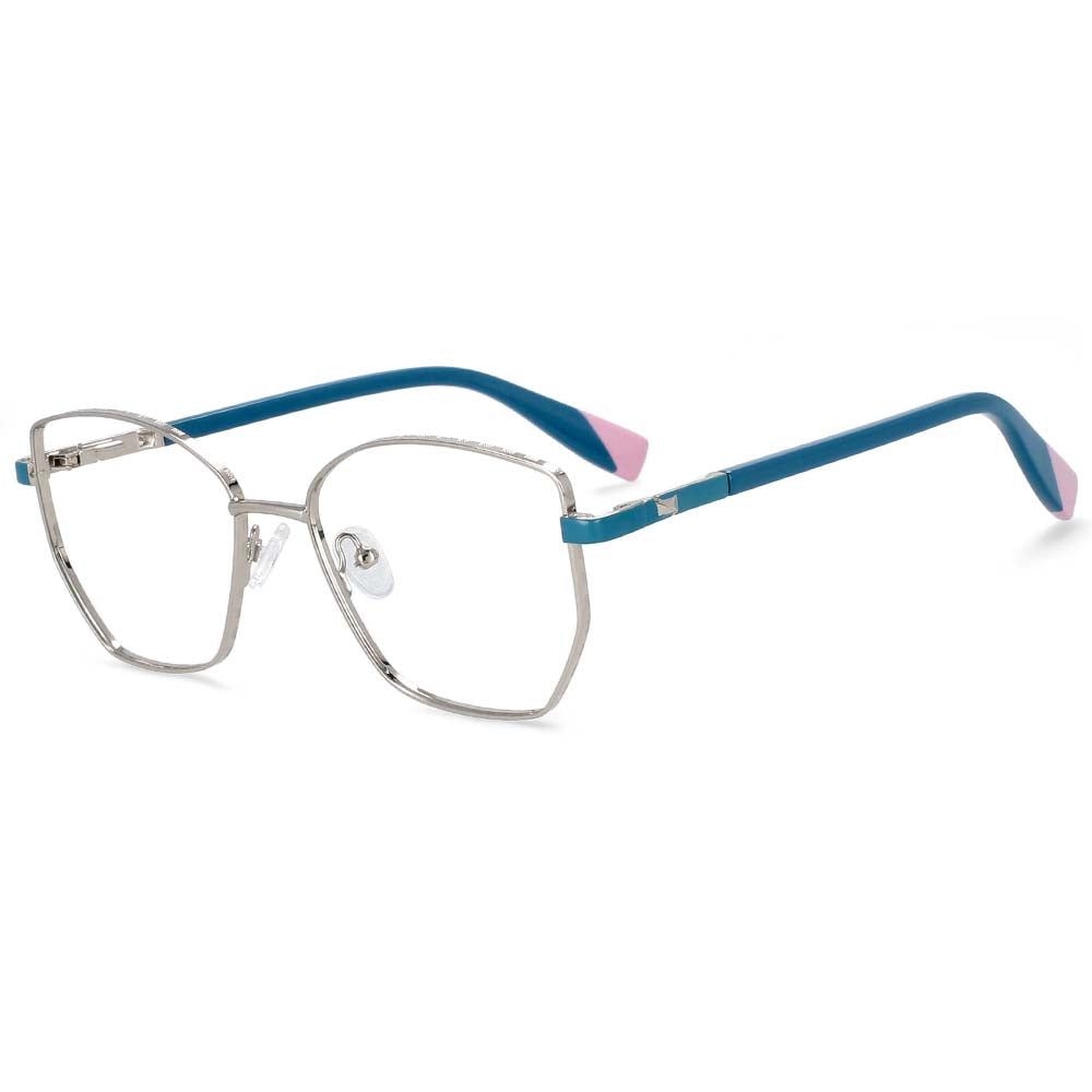 54273 Cat Eye Metal Ladies Style Anti-Blue-Ray Optical Glasses Frames Women Computer Eyeglasses