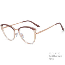 Load image into Gallery viewer, 54277 TR90 Cat Eye Anti Blue Light Optical Glasses Frames Women Computer Eyeglasses