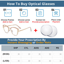 Load image into Gallery viewer, 54277 TR90 Cat Eye Anti Blue Light Optical Glasses Frames Women Computer Eyeglasses