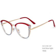 Load image into Gallery viewer, 54277 TR90 Cat Eye Anti Blue Light Optical Glasses Frames Women Computer Eyeglasses