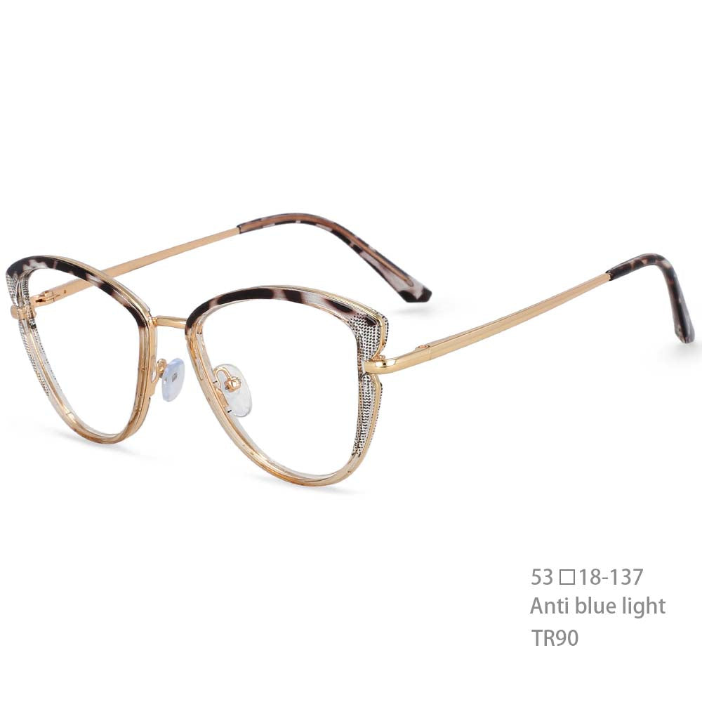 54277 TR90 Cat Eye Anti Blue Light Optical Glasses Frames Women Computer Eyeglasses