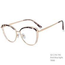 Load image into Gallery viewer, 54278 Plastic Titanium Anti Blue Light Optical Glasses Frames Women TR90 Computer Eyeglasses