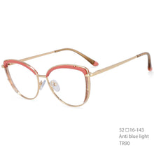 Load image into Gallery viewer, 54278 Plastic Titanium Anti Blue Light Optical Glasses Frames Women TR90 Computer Eyeglasses