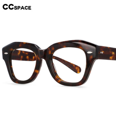 54280 Vintage Big Frame Acetate Glasses Frame Women's Men's Rivet Working Computer Glasses