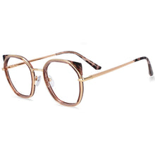 Load image into Gallery viewer, 54309 Round Cat Eye Anti Blue Light Optical Glasses Frames Women TR90 Computer Eyeglasses