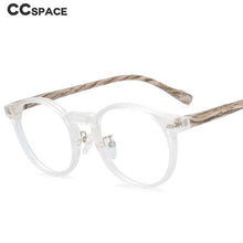 Load image into Gallery viewer, 54314 Retro Round Anti Blue Light Wood Grain Leg Glasses Frames Men Women TR90 Computer Eyeglasses