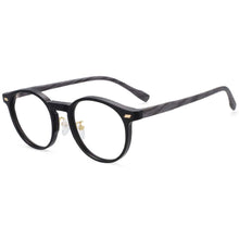 Load image into Gallery viewer, 54314 Retro Round Anti Blue Light Wood Grain Leg Glasses Frames Men Women TR90 Computer Eyeglasses