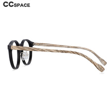 Load image into Gallery viewer, 54314 Retro Round Anti Blue Light Wood Grain Leg Glasses Frames Men Women TR90 Computer Eyeglasses