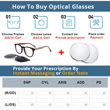 Load image into Gallery viewer, 54320 Anti Blue Light Acetate Glasses Frames Polarized Sunglasses Magnetic Clip Men Women Rice Nail Computer Eyeglasses