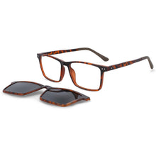 Carica l&#39;immagine nel visualizzatore di Gallery, 54321 Occhiali da sole polarizzati rettangolari retrò Clip magnetica Anti luce blu Montature per occhiali Uomo Donna Occhiali multiuso 