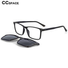 Carica l&#39;immagine nel visualizzatore di Gallery, 54321 Occhiali da sole polarizzati rettangolari retrò Clip magnetica Anti luce blu Montature per occhiali Uomo Donna Occhiali multiuso 