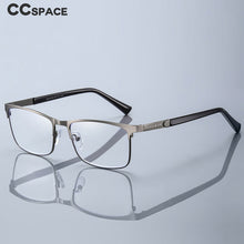 Load image into Gallery viewer, 54323 Retro Anti Blue Light Reading Glasses Men Metal Square Computer Eyeglasses Presbyopia Lenses