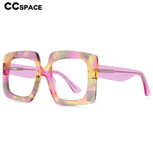 Load image into Gallery viewer, 54324 Retro Oversized Square Acetate Big Frame Pattern Legs Glasses Frames Women Reading Glasses