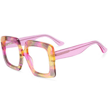 Load image into Gallery viewer, 54324 Retro Oversized Square Acetate Big Frame Pattern Legs Glasses Frames Women Reading Glasses