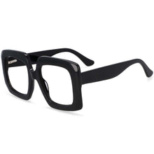 Load image into Gallery viewer, 54324 Retro Oversized Square Acetate Big Frame Pattern Legs Glasses Frames Women Reading Glasses