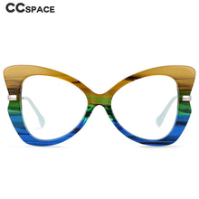 Load image into Gallery viewer, 54326 Retro Big Frame Acetate Metal Mixed Frame Glasses Ladies Trend Butterfly Frame Computer Glasses Frame