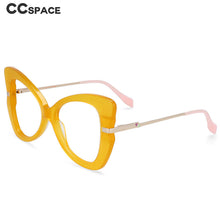 Load image into Gallery viewer, 54326 Retro Big Frame Acetate Metal Mixed Frame Glasses Ladies Trend Butterfly Frame Computer Glasses Frame