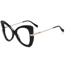 Load image into Gallery viewer, 54326 Retro Big Frame Acetate Metal Mixed Frame Glasses Ladies Trend Butterfly Frame Computer Glasses Frame