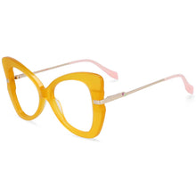 Load image into Gallery viewer, 54326 Retro Big Frame Acetate Metal Mixed Frame Glasses Ladies Trend Butterfly Frame Computer Glasses Frame