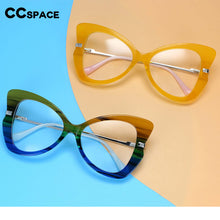 Load image into Gallery viewer, 54326 Retro Big Frame Acetate Metal Mixed Frame Glasses Ladies Trend Butterfly Frame Computer Glasses Frame