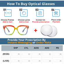 Load image into Gallery viewer, 54341 Ladies Anti-Blue-Ray Rainbow Glasses Frames Women Colorful Eyeglasses