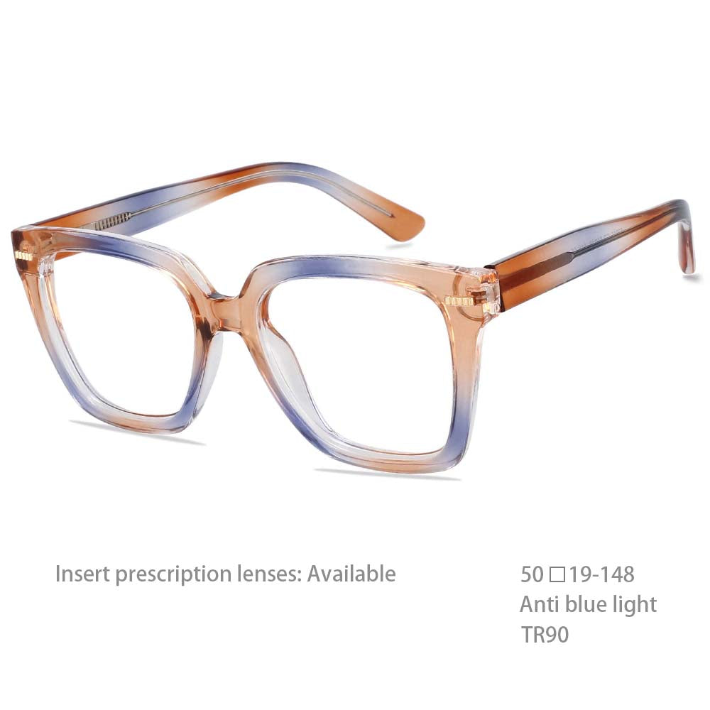 54341 Ladies Anti-Blue-Ray Rainbow Glasses Frames Women Colorful Eyeglasses