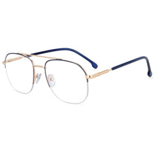 Load image into Gallery viewer, 54342 Retro Square Anti Blue Light Metal Half Frame Glasses Frames Men Women Computer Eyeglasses