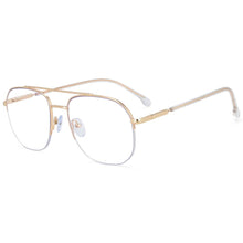 Load image into Gallery viewer, 54342 Retro Square Anti Blue Light Metal Half Frame Glasses Frames Men Women Computer Eyeglasses