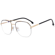 Load image into Gallery viewer, 54342 Retro Square Anti Blue Light Metal Half Frame Glasses Frames Men Women Computer Eyeglasses
