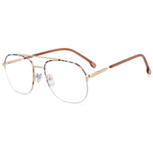 Load image into Gallery viewer, 54342 Retro Square Anti Blue Light Metal Half Frame Glasses Frames Men Women Computer Eyeglasses